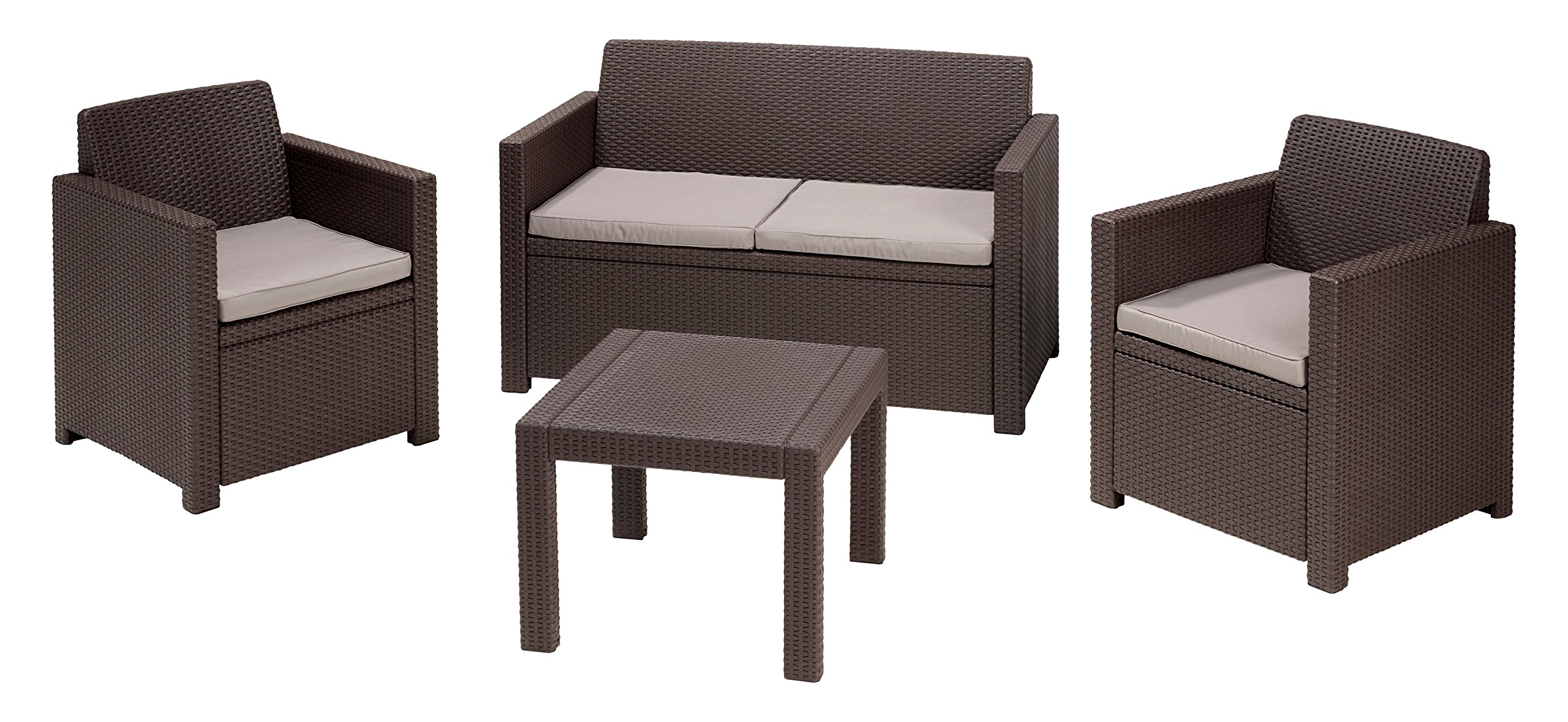 keter-allibert-alabama-lounge-set-4-teilig-braun-rattanoptik image 1