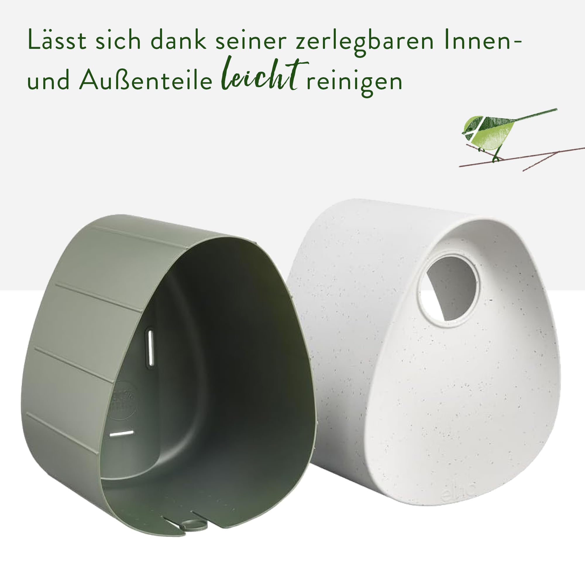 elho-essential-vogelhaus-18-cm-fibrous-grey-100-recycelter-kunststoff image 3
