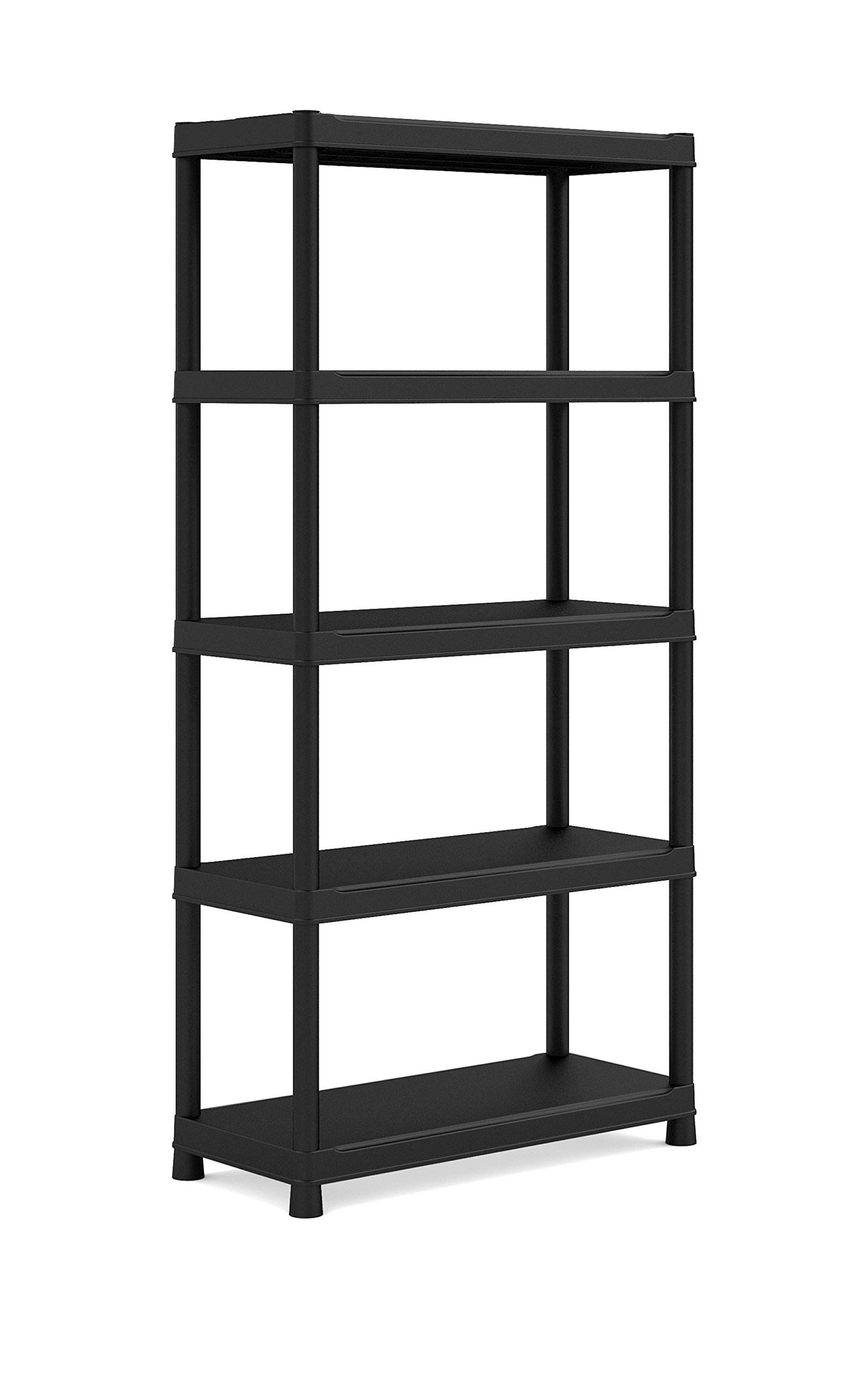 keter-plus-kunststoffregal-90-40-5-steckregal-90-x-40-x-182-cm-in-schwarz image 1