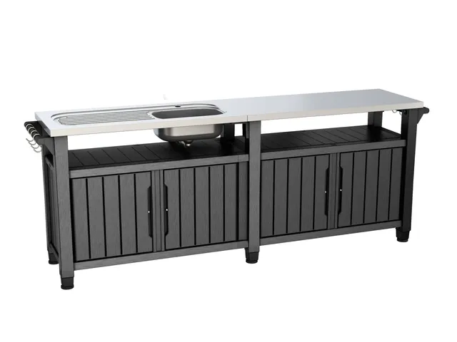 keter-unity-chef-bbq-beistelltisch-outdoor-k-che-schwarz-237x51-3x89-4-cm image 1