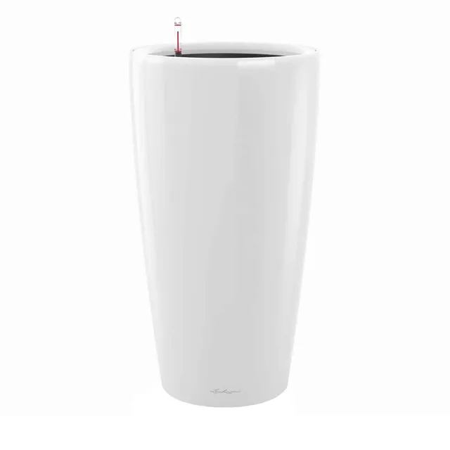 lechuza-rondo-premium-40-wei-hochglanz-pflanzgef-mit-bew-sserungssystem image 1