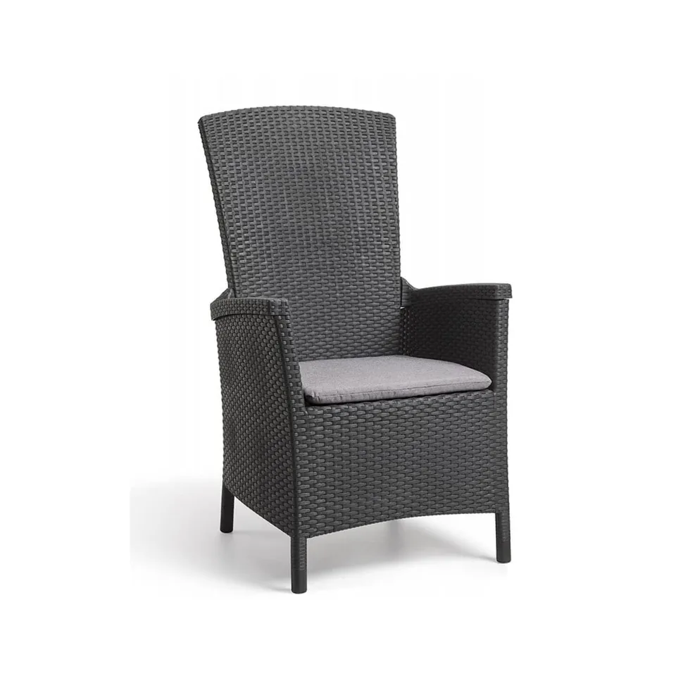 keter-vermont-verstellbarer-dining-sessel-graphit-mit-sitzkissen image 1