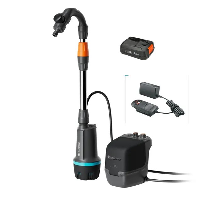 gardena-regenfasspumpe-2600-comfort-18v-p4a-ready-to-use-set-akku-regenfasspumpe image 1