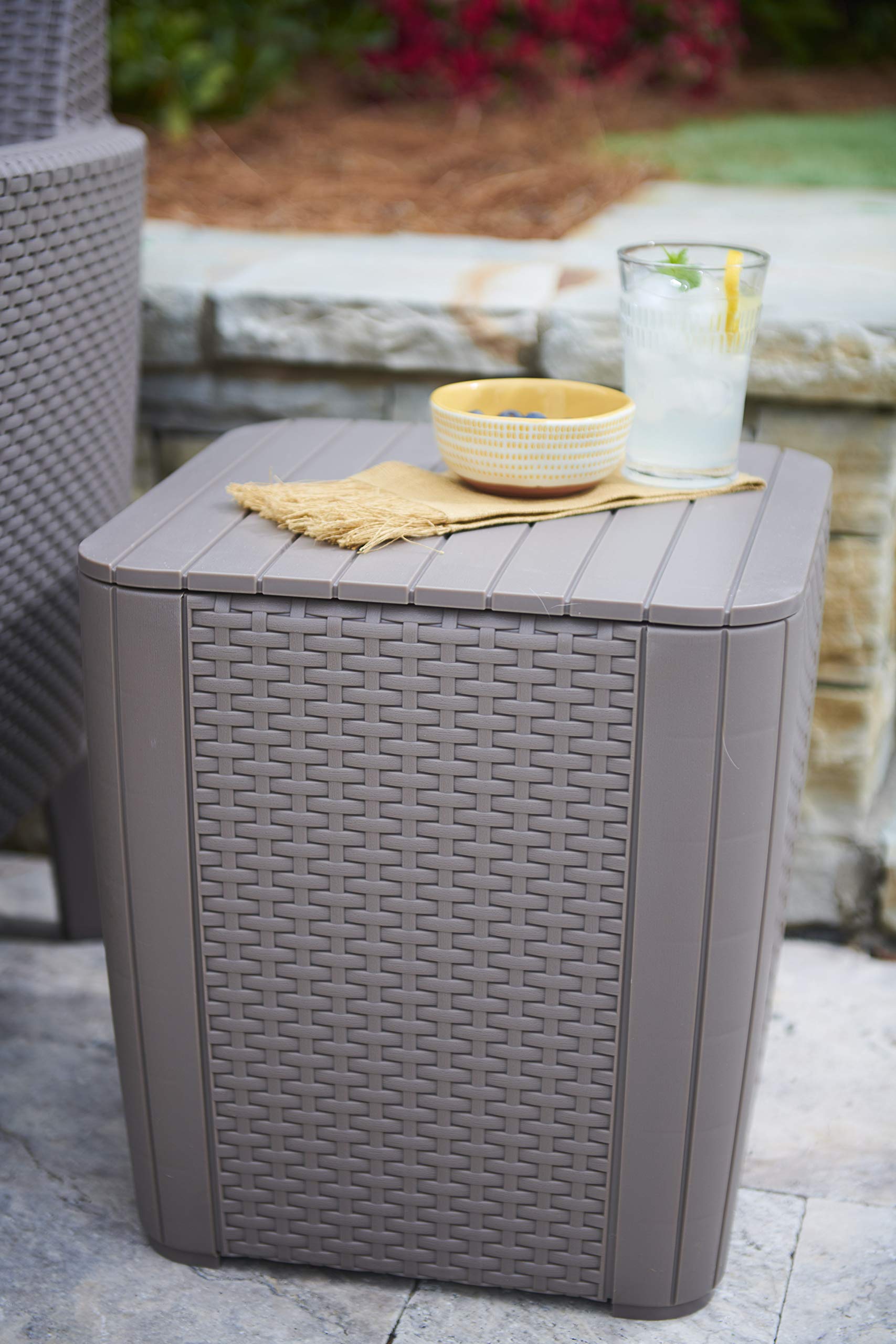 keter-luzon-flat-wicker-gartentisch-mit-stauraum-cappuccino image 2