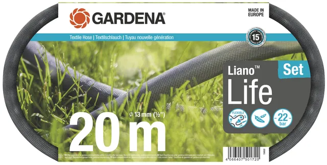 gardena-liano-life-textilschlauch-1-2-zoll-20-m-set-mit-spritze image 1