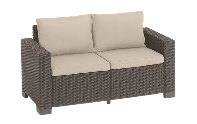 allibert-by-keter-california-2-sitzer-sofa-141x68x72-cm-cappuccino-sand image 1