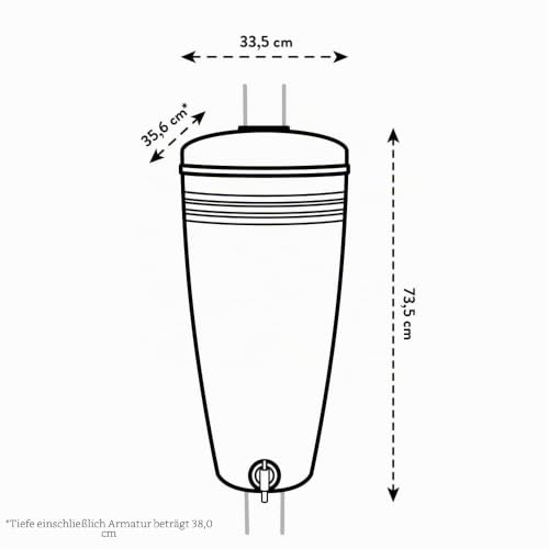 elho-green-basics-rain-catcher-35l-regentonne-living-beton-mit-fallrohr-anschlus image 8