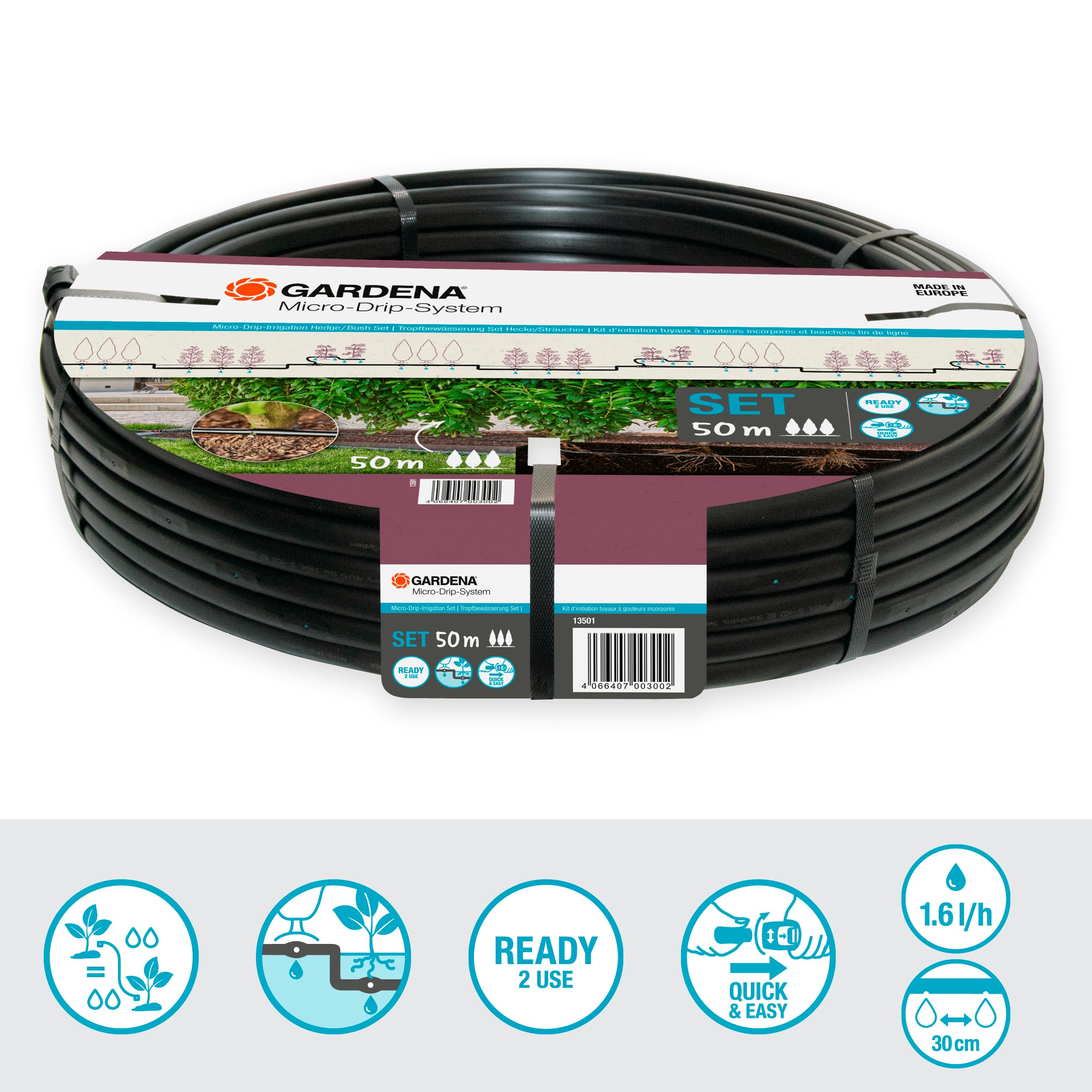 gardena-micro-drip-system-set-str-ucher-hecken-50-m-tropfrohr image 2
