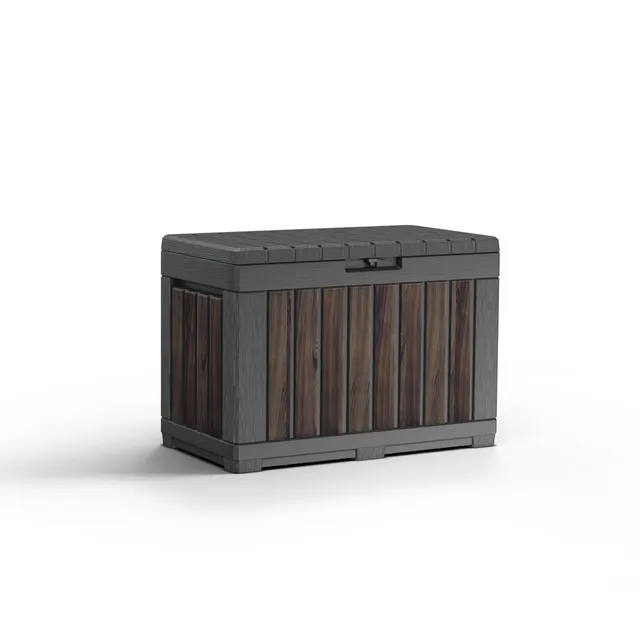 keter-gartentruhe-kentwood-190l-decocoat-rosenholzoptik-sitztruhe-160-kg image 1