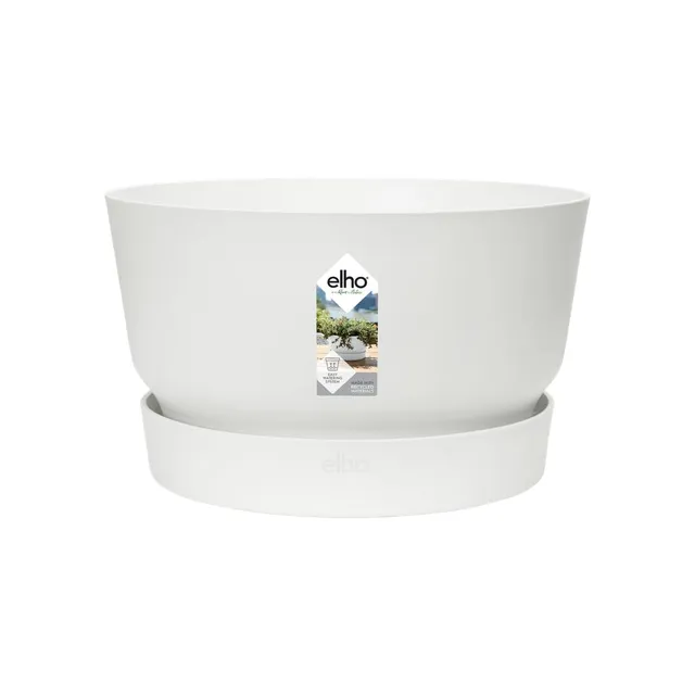 elho-greenville-schale-33cm-blumentopf-wei-32-5-x-h-19-4-cm-mit-untersetzer image 1