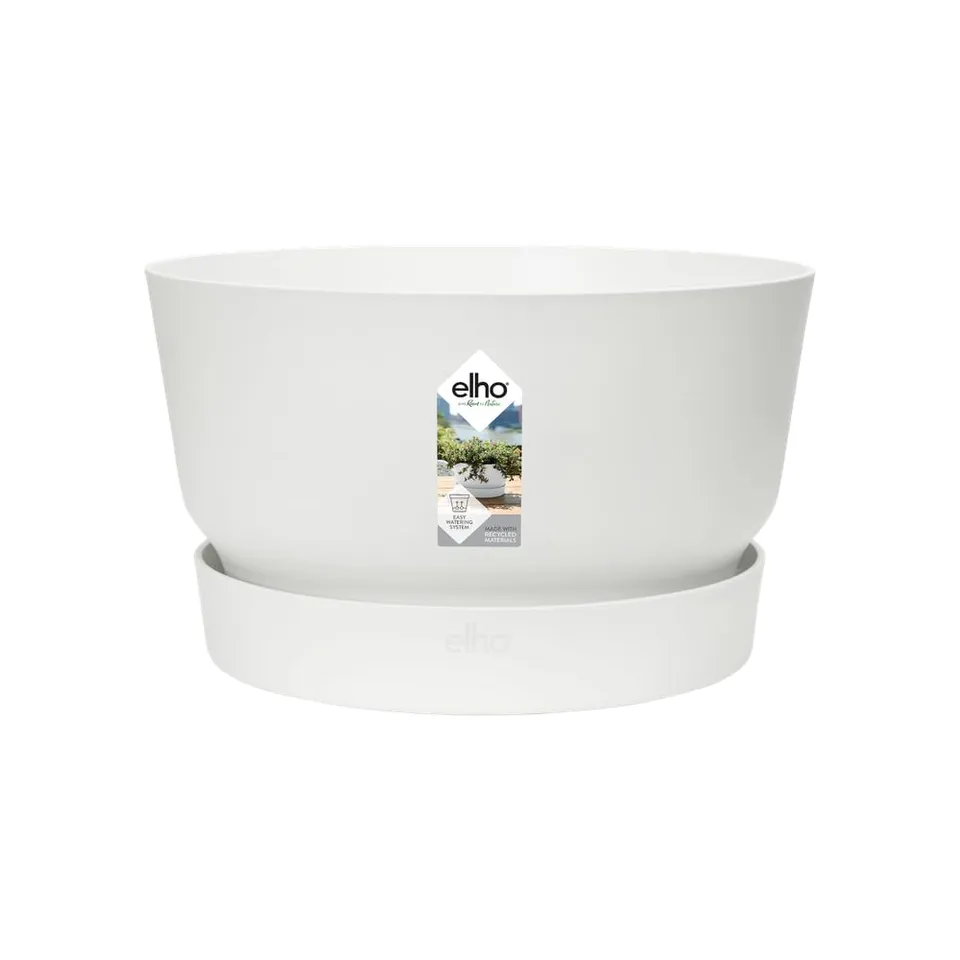 elho-greenville-schale-33cm-blumentopf-wei-32-5-x-h-19-4-cm-mit-untersetzer image 1